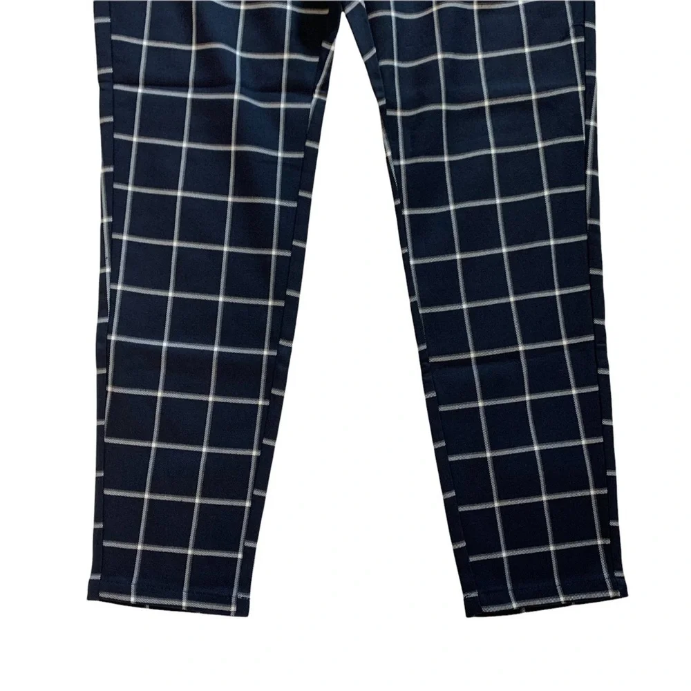 ASOS Only & Sons Check Trouser With Drawstring in Blue and Windowpane Print Sm.